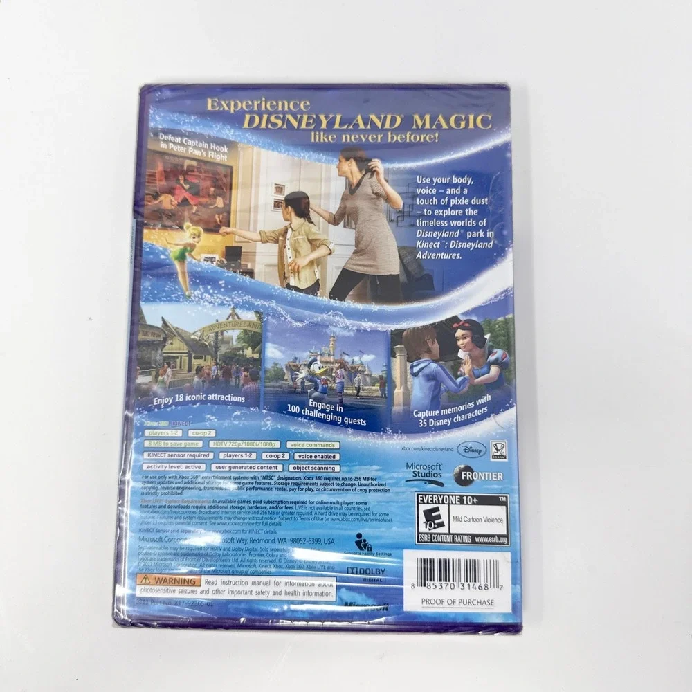 Kinect Disneyland Adventures Xbox 360 Game New Factory Sealed Microsoft Frontier